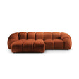Diana 3-Sitzer Ecksofa Links, mit Bezug aus Strukturierter Stoff (Bub10) in Terrakotta, 294x182 cm – Bild 1