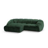 Diana 3-Sitzer Ecksofa Links, mit Bezug aus Strukturierter Stoff (Bub12) in Grün, 294x182 cm – Bild 4