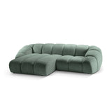 Diana 3-Sitzer Ecksofa Links, mit Bezug aus Strukturierter Stoff (Bub13) in Mint, 294x182 cm – Bild 4