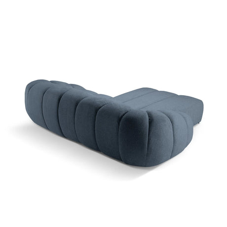 Diana 3-Sitzer Ecksofa Links, mit Bezug aus Strukturierter Stoff (Bub15) in Blau Jeans, 294x182 cm – Bild 5