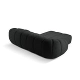 Diana 3-Sitzer Ecksofa Links, mit Bezug aus Strukturierter Stoff (Bub17) in Anthrazit, 294x182 cm – Bild 5