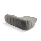 Diana 3-Sitzer Ecksofa Links, mit Bezug aus Strukturierter Stoff (Bub7) in Hellgrau, 294x182 cm – Bild 5