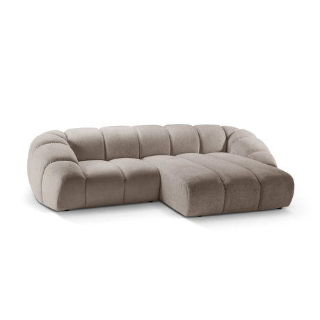 Diana 3-Sitzer Ecksofa Rechts, mit Bezug aus Samt oder Strukturstoff, 294x182 cm – Bild 4