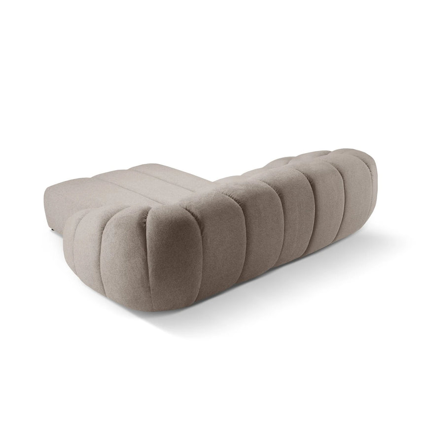 Diana 3-Sitzer Ecksofa Rechts, mit Bezug aus Samt oder Strukturstoff, 294x182 cm – Bild 5