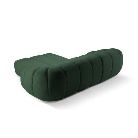 Diana 3-Sitzer Ecksofa Rechts, mit Bezug aus Strukturierter Stoff (Bub12) in Grün, 294x182 cm – Bild 5