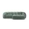 Diana 3-Sitzer Ecksofa Rechts, mit Bezug aus Strukturierter Stoff (Bub13) in Mint, 294x182 cm – Bild 1