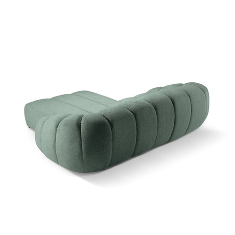 Diana 3-Sitzer Ecksofa Rechts, mit Bezug aus Strukturierter Stoff (Bub13) in Mint, 294x182 cm – Bild 5