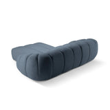 Diana 3-Sitzer Ecksofa Rechts, mit Bezug aus Strukturierter Stoff (Bub15) in Blau Jeans, 294x182 cm – Bild 5