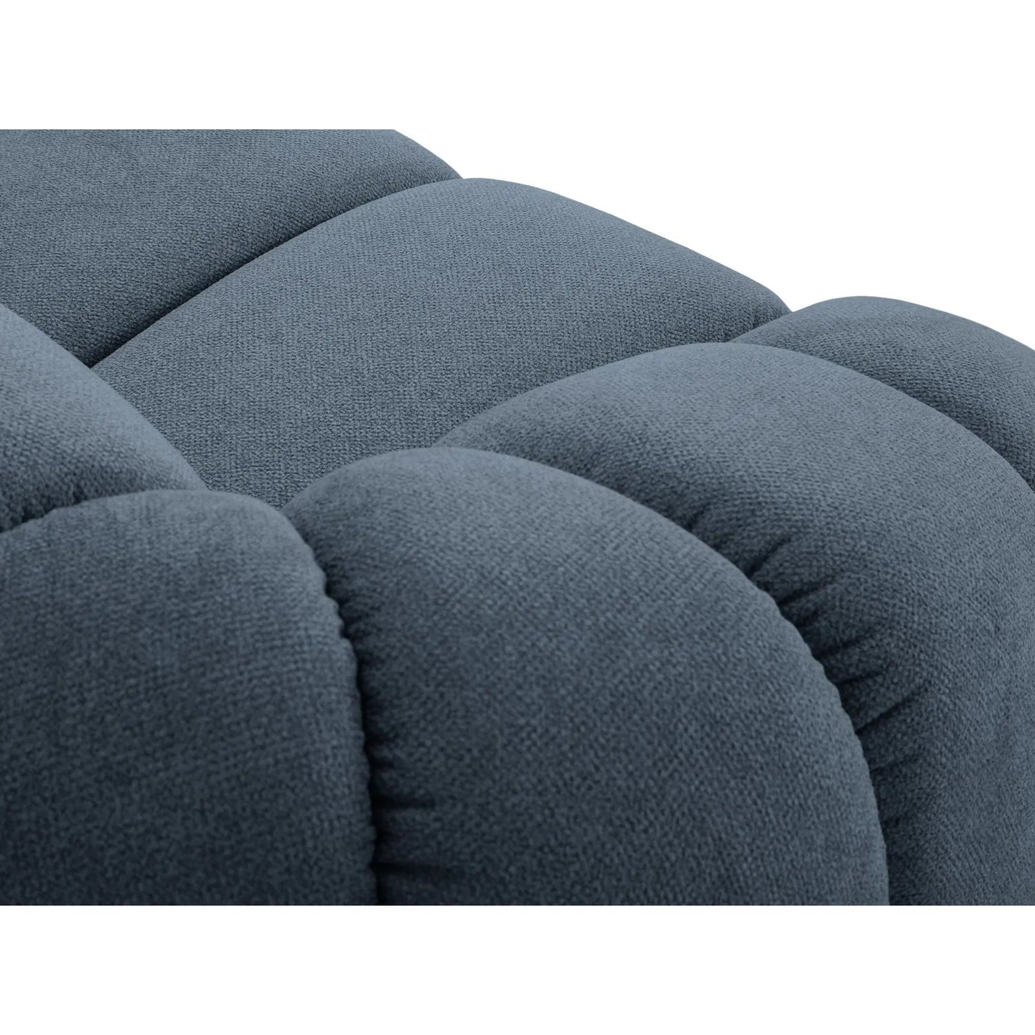 Diana 3-Sitzer Ecksofa Rechts, mit Bezug aus Strukturierter Stoff (Bub15) in Blau Jeans, 294x182 cm – Bild 6