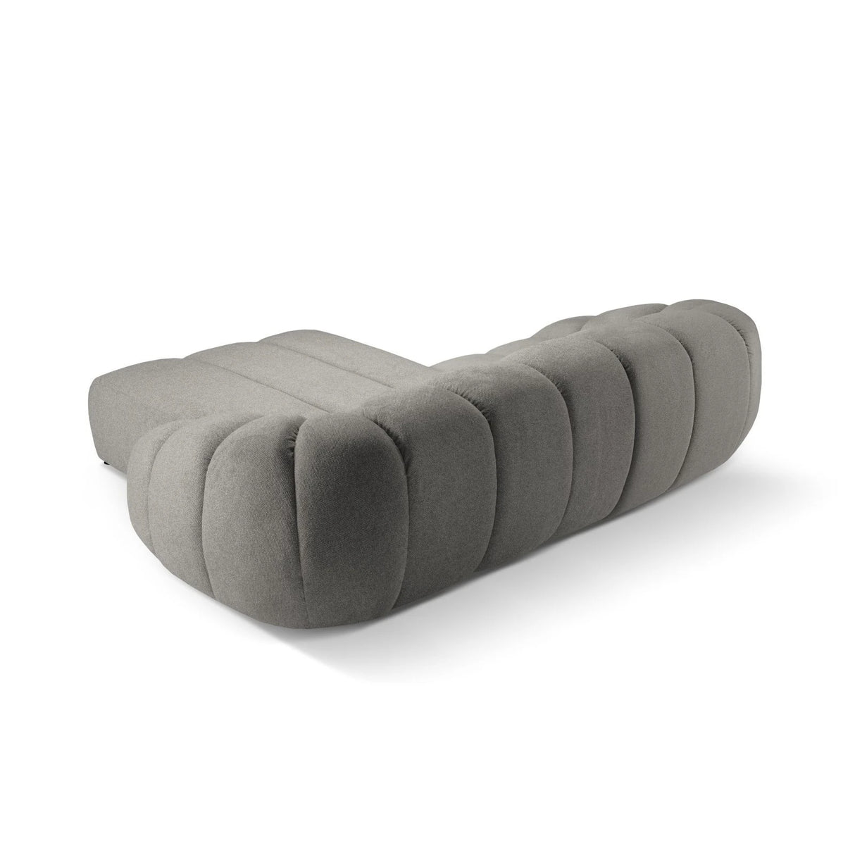 Diana 3-Sitzer Ecksofa Rechts, mit Bezug aus Strukturierter Stoff (Bub7) in Hellgrau, 294x182 cm – Bild 5