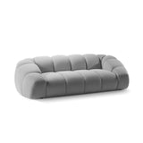 Diana 3-Sitzer Sofa mit Bezug aus 3D (Son05) in Silber, 254x114 cm – Bild 4