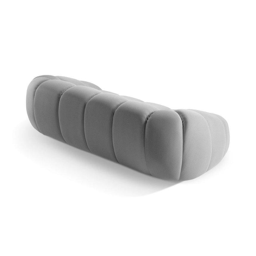 Diana 3-Sitzer Sofa mit Bezug aus 3D (Son05) in Silber, 254x114 cm – Bild 6