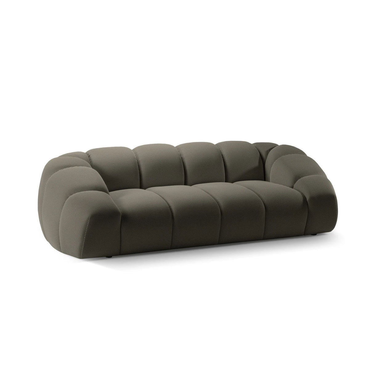 Diana 3-Sitzer Sofa mit Bezug aus 3D (Son12) in Steel, 254x114 cm – Bild 4
