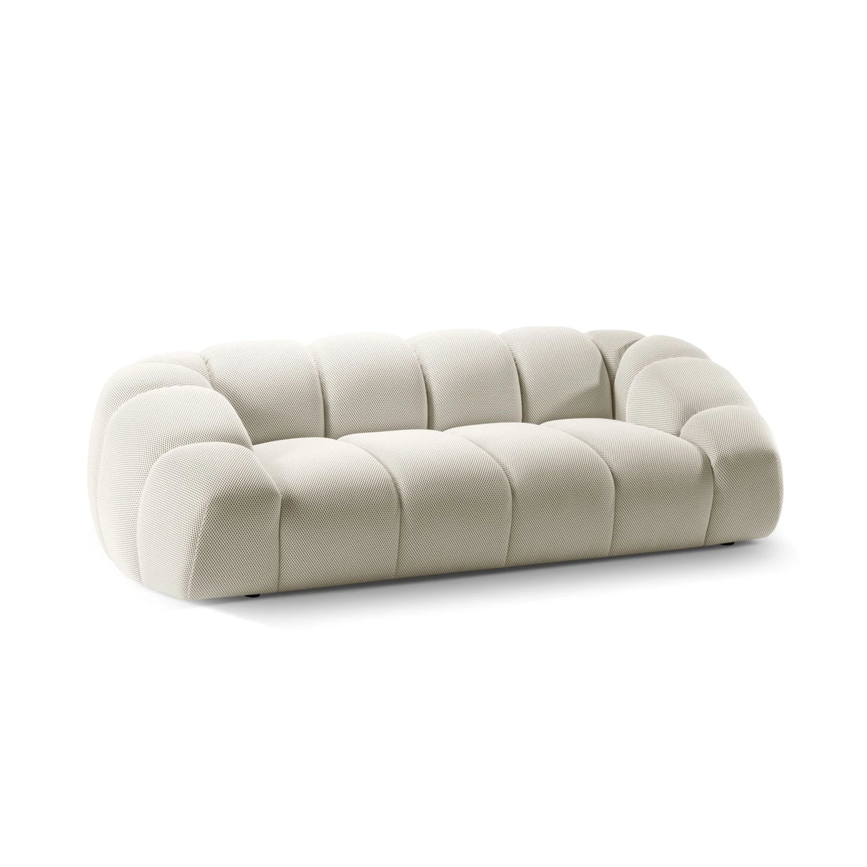 Diana 3-Sitzer Sofa mit Bezug aus 3D-Stoff, Samt oder Strukturstoff, 254x114 cm – Bild 4