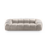 Diana 3-Sitzer Sofa mit Bezug aus Samt (Sal1) in Beige, 254x114 cm – Bild 1