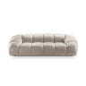 Diana 3-Sitzer Sofa mit Bezug aus Samt (Sal1) in Beige, 254x114 cm – Bild 1