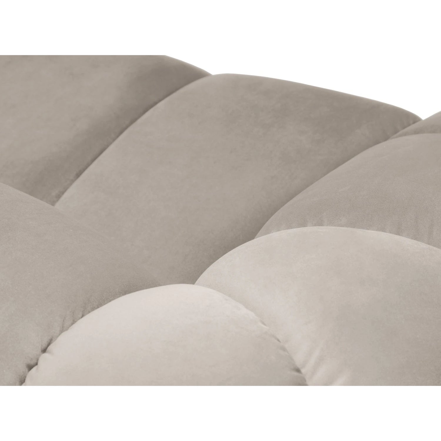Diana 3-Sitzer Sofa mit Bezug aus Samt (Sal1) in Beige, 254x114 cm – Bild 5