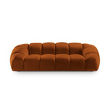 Diana 3-Sitzer Sofa mit Bezug aus Samt (Sal14) in Terrakotta, 254x114 cm – Bild 1