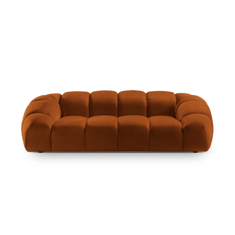 Diana 3-Sitzer Sofa mit Bezug aus Samt (Sal14) in Terrakotta, 254x114 cm – Bild 1