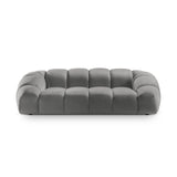 Diana 3-Sitzer Sofa mit Bezug aus Samt (Sal17) in Grau, 254x114 cm – Bild 1