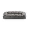 Diana 3-Sitzer Sofa mit Bezug aus Samt (Sal17) in Grau, 254x114 cm – Bild 1