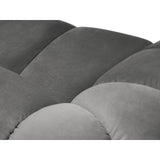 Diana 3-Sitzer Sofa mit Bezug aus Samt (Sal17) in Grau, 254x114 cm – Bild 5