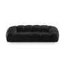 Diana 3-Sitzer Sofa mit Bezug aus Samt (Sal19) in Schwarz, 254x114 cm – Bild 1