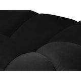 Diana 3-Sitzer Sofa mit Bezug aus Samt (Sal19) in Schwarz, 254x114 cm – Bild 5