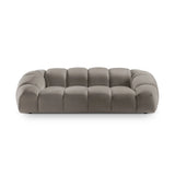 Diana 3-Sitzer Sofa mit Bezug aus Samt (Sal3) in Grey Brown, 254x114 cm – Bild 1