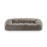 Diana 3-Sitzer Sofa mit Bezug aus Samt (Sal3) in Grey Brown, 254x114 cm – Bild 1