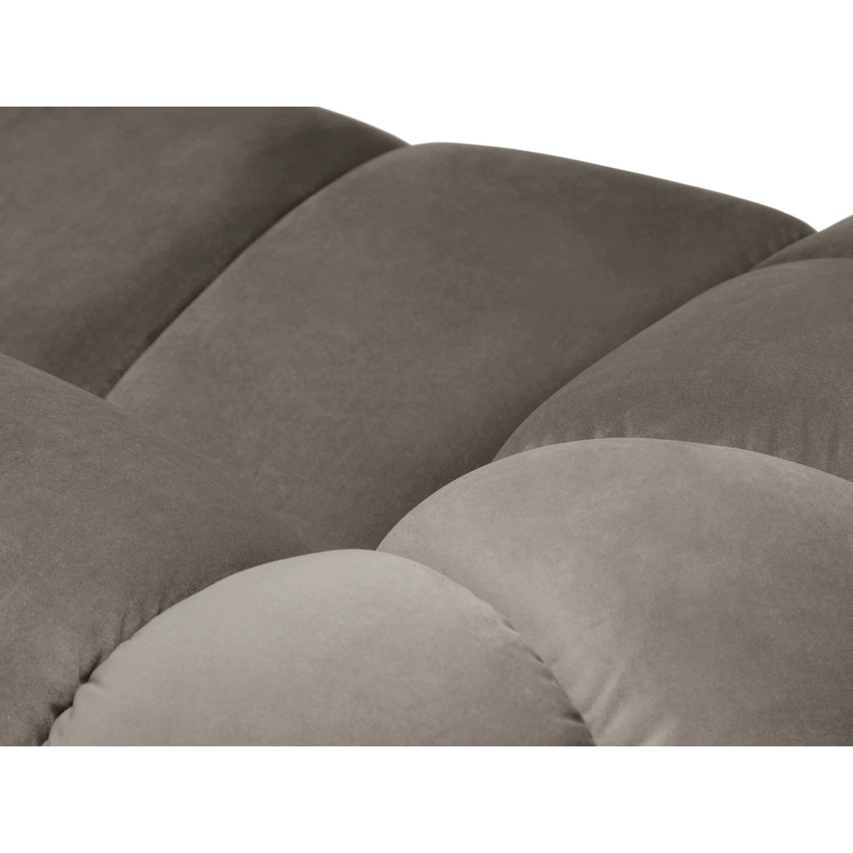 Diana 3-Sitzer Sofa mit Bezug aus Samt (Sal3) in Grey Brown, 254x114 cm – Bild 5