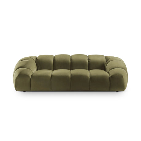 Diana 3-Sitzer Sofa mit Bezug aus Samt (Sal8) in Grün, 254x114 cm – Bild 1