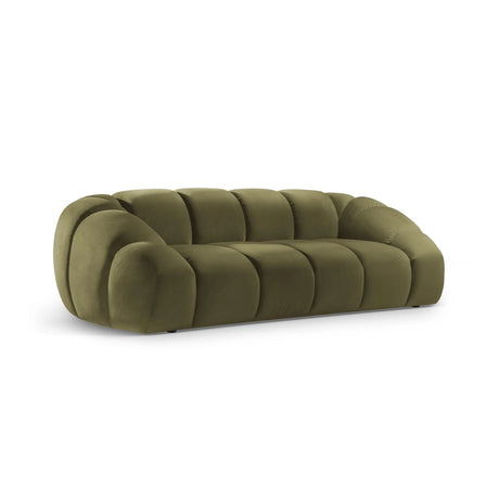 Diana 3-Sitzer Sofa mit Bezug aus Samt (Sal8) in Grün, 254x114 cm – Bild 3