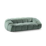 Diana 3-Sitzer Sofa mit Bezug aus Strukturierter Stoff (Bub13) in Mint, 254x114 cm – Bild 4