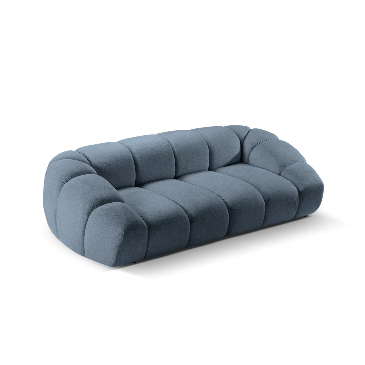 Diana 3-Sitzer Sofa mit Bezug aus Strukturierter Stoff (Bub15) in Blau Jeans, 254x114 cm – Bild 5