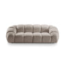 Diana 3-Sitzer Sofa mit Bezug aus Strukturierter Stoff (Bub3) in Dunkelbeige, 254x114 cm – Bild 1