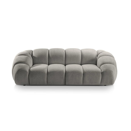 Diana 3-Sitzer Sofa mit Bezug aus Strukturierter Stoff (Bub7) in Hellgrau, 254x114 cm – Bild 1