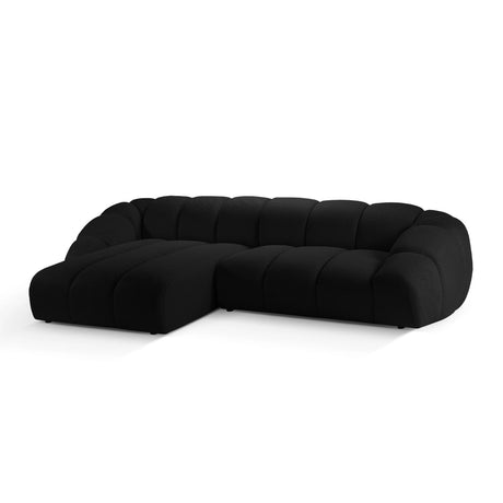 Diana 4-Sitzer Ecksofa Links, mit Bezug aus 3D (Son19) in Schwarz, 334x182 cm – Bild 4