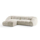 Diana 4-Sitzer Ecksofa Links, mit Bezug aus 3D-Stoff, Samt oder Strukturstoff, 334x182 cm – Bild 4
