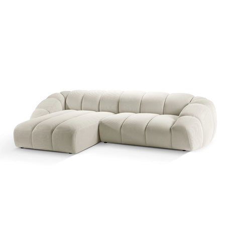 Diana 4-Sitzer Ecksofa Links, mit Bezug aus 3D-Stoff, Samt oder Strukturstoff, 334x182 cm – Bild 4