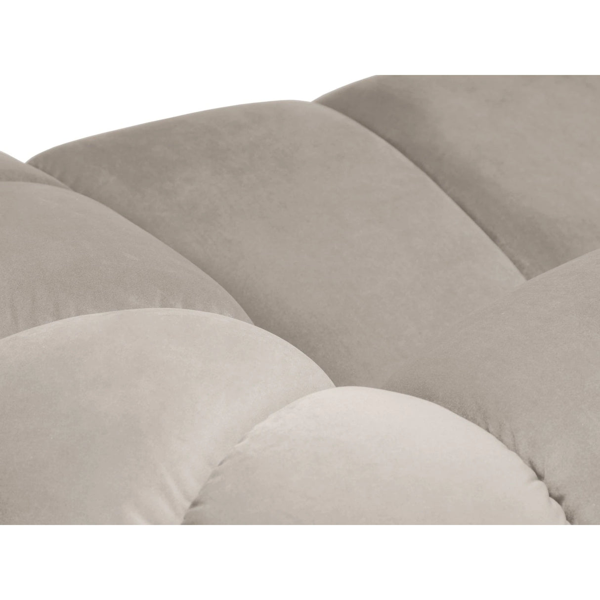 Diana 4-Sitzer Ecksofa Links, mit Bezug aus Samt (Sal1) in Beige, 334x182 cm – Bild 5