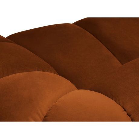 Diana 4-Sitzer Ecksofa Links, mit Bezug aus Samt (Sal14) in Terrakotta, 334x182 cm – Bild 5