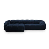 Diana 4-Sitzer Ecksofa Links, mit Bezug aus Samt (Sal5) in Königsblau, 334x182 cm – Bild 1