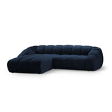 Diana 4-Sitzer Ecksofa Links, mit Bezug aus Samt (Sal5) in Königsblau, 334x182 cm – Bild 3