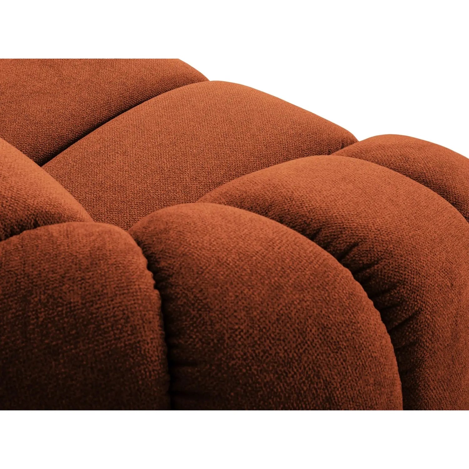 Diana 4-Sitzer Ecksofa Links, mit Bezug aus Strukturierter Stoff (Bub10) in Terrakotta, 334x182 cm – Bild 6