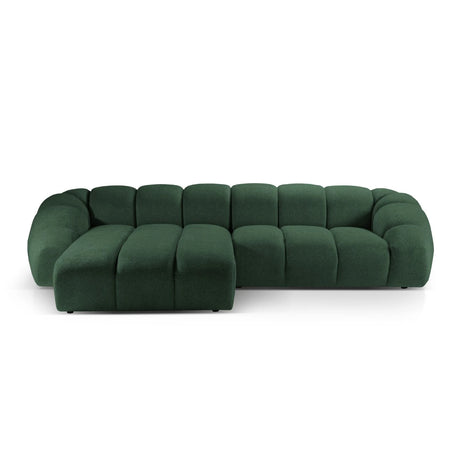 Diana 4-Sitzer Ecksofa Links, mit Bezug aus Strukturierter Stoff (Bub12) in Grün, 334x182 cm – Bild 1