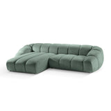 Diana 4-Sitzer Ecksofa Links, mit Bezug aus Strukturierter Stoff (Bub13) in Mint, 334x182 cm – Bild 4