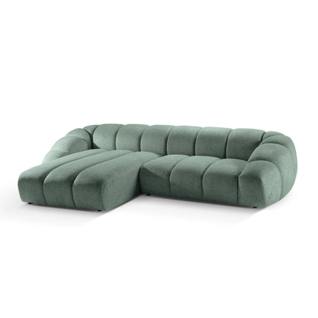 Diana 4-Sitzer Ecksofa Links, mit Bezug aus Strukturierter Stoff (Bub13) in Mint, 334x182 cm – Bild 4