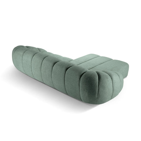 Diana 4-Sitzer Ecksofa Links, mit Bezug aus Strukturierter Stoff (Bub13) in Mint, 334x182 cm – Bild 5