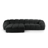 Diana 4-Sitzer Ecksofa Links, mit Bezug aus Strukturierter Stoff (Bub17) in Anthrazit, 334x182 cm – Bild 1